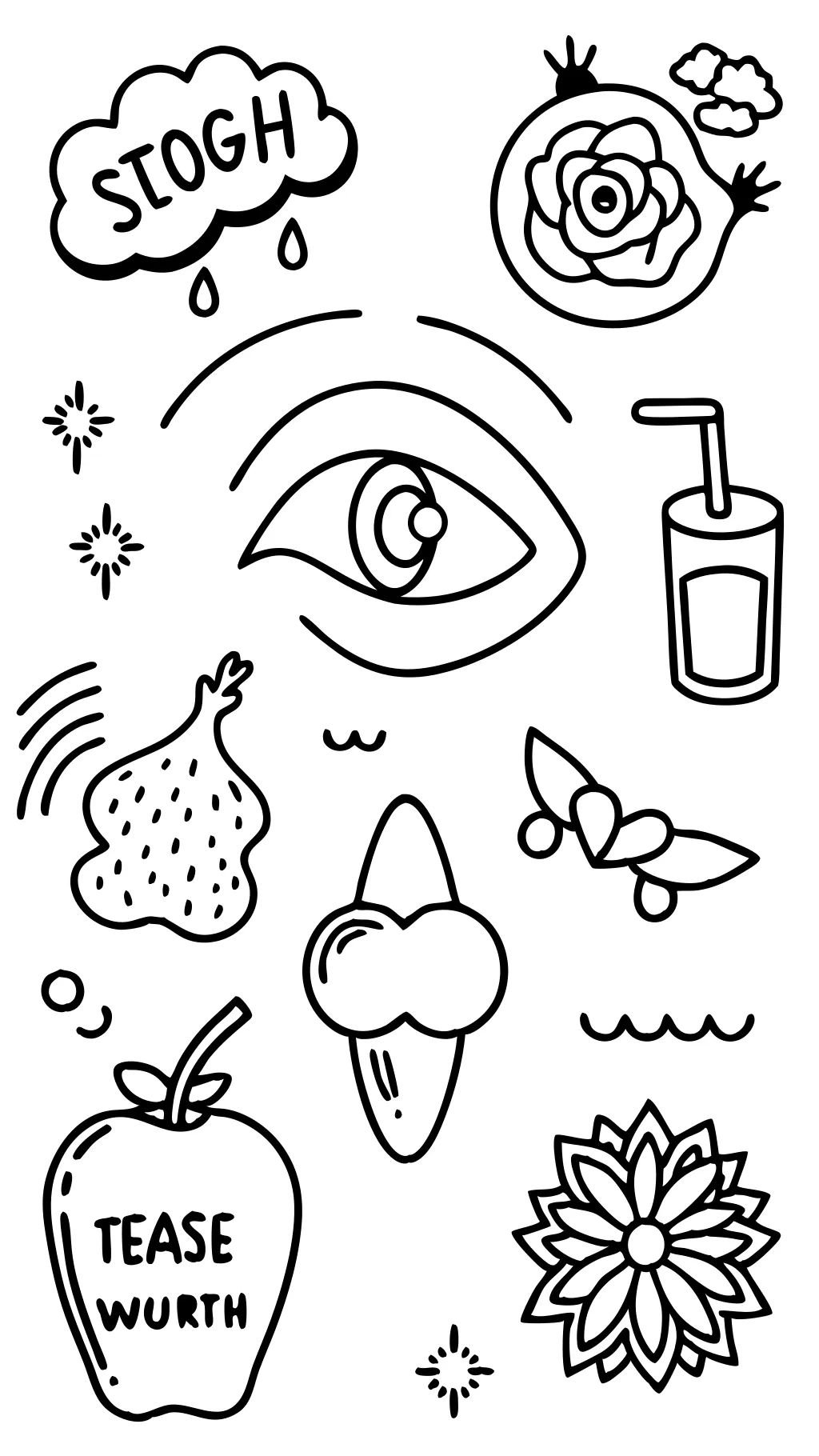 5 senses coloring page